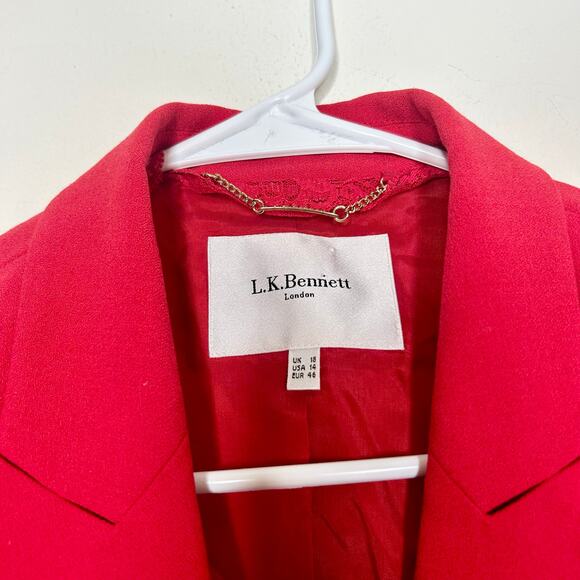 L.K. Bennett Red Blazer - Picture 3 of 5